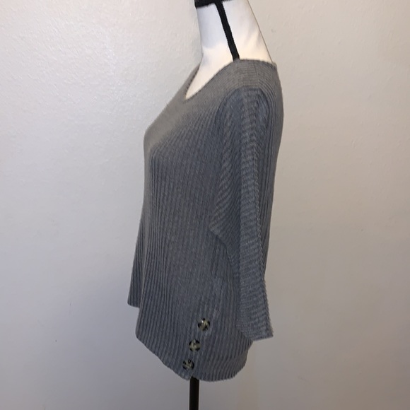 PerSeption Concept grey side button detail sweater - Picture 3 of 7